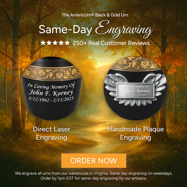 Black & Gold Urn