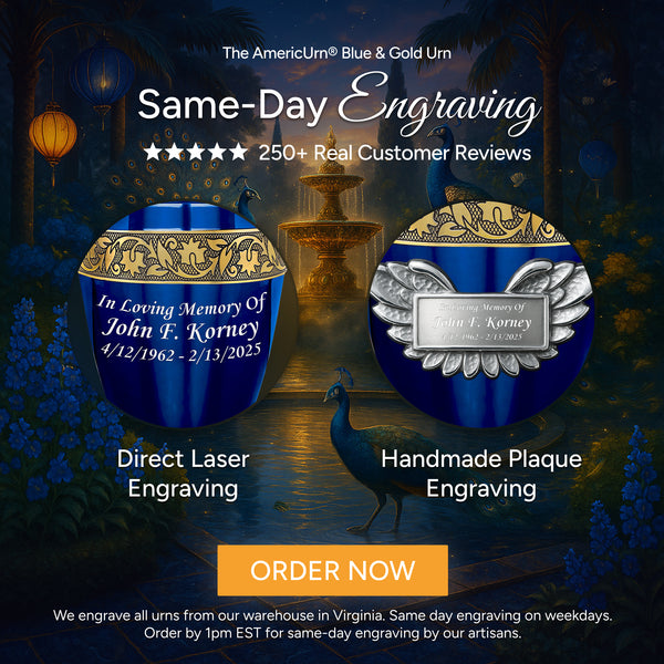 Royal Blue & Gold Urn