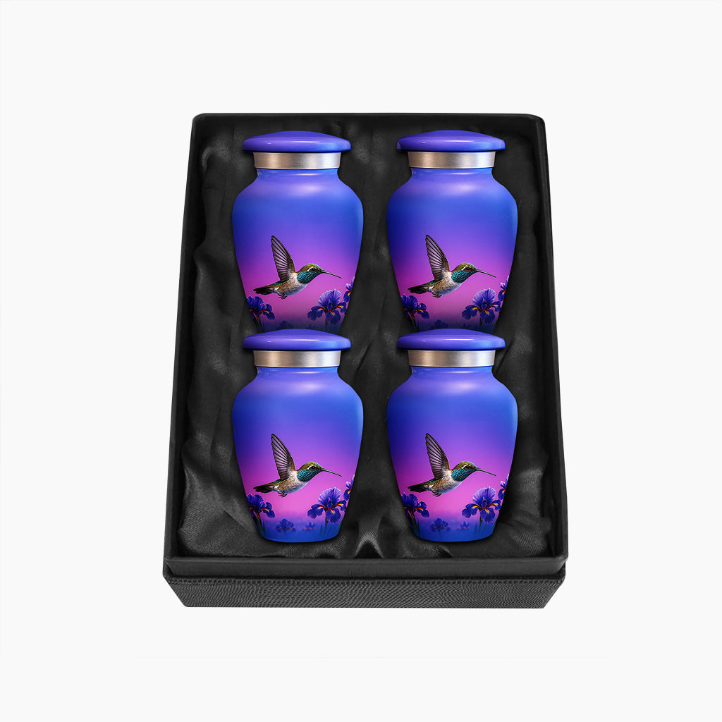 Purple Hummingbird Image Urn