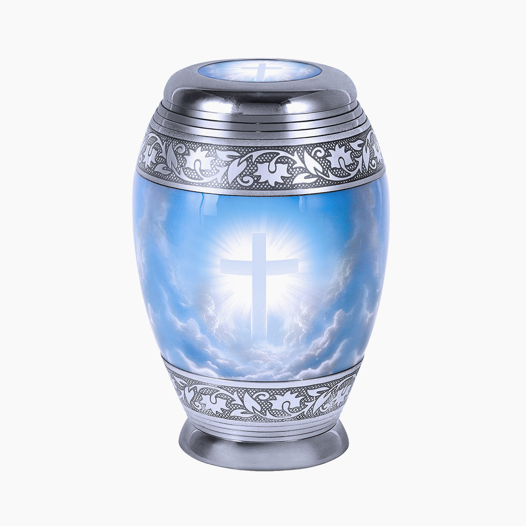 Cross Image Urn