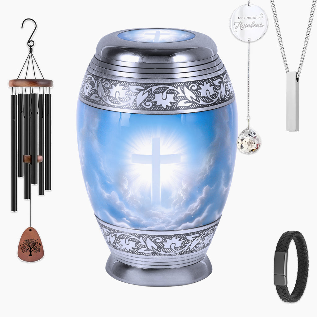 Cross Image Urn