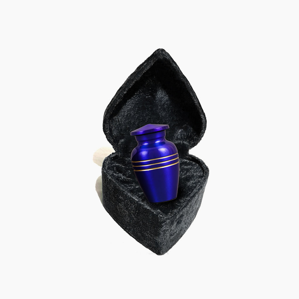 Royal Blue & Gold Accents Pewter Urn