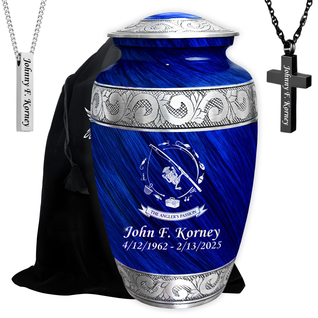 The Anglers Passion Engraved Cremation Urn