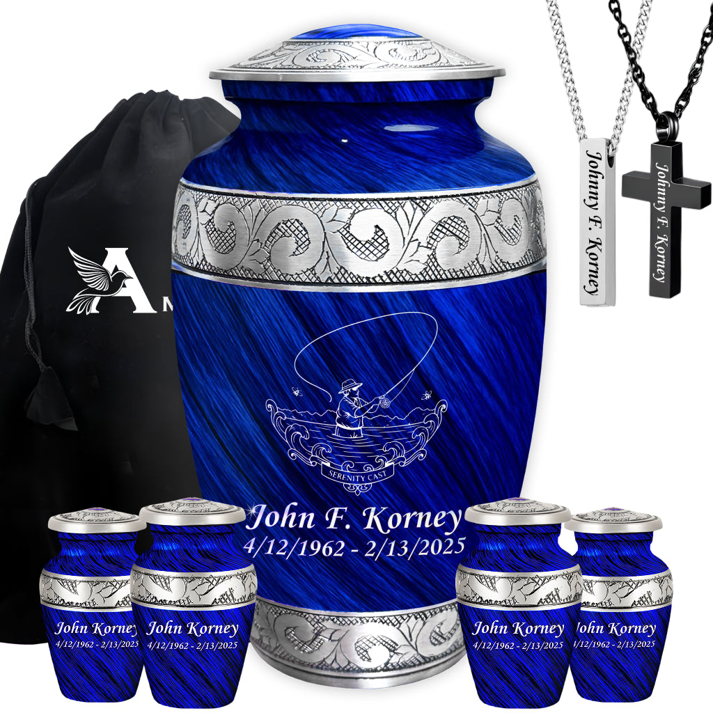 Serenity Cast Engraved Cremation Urn