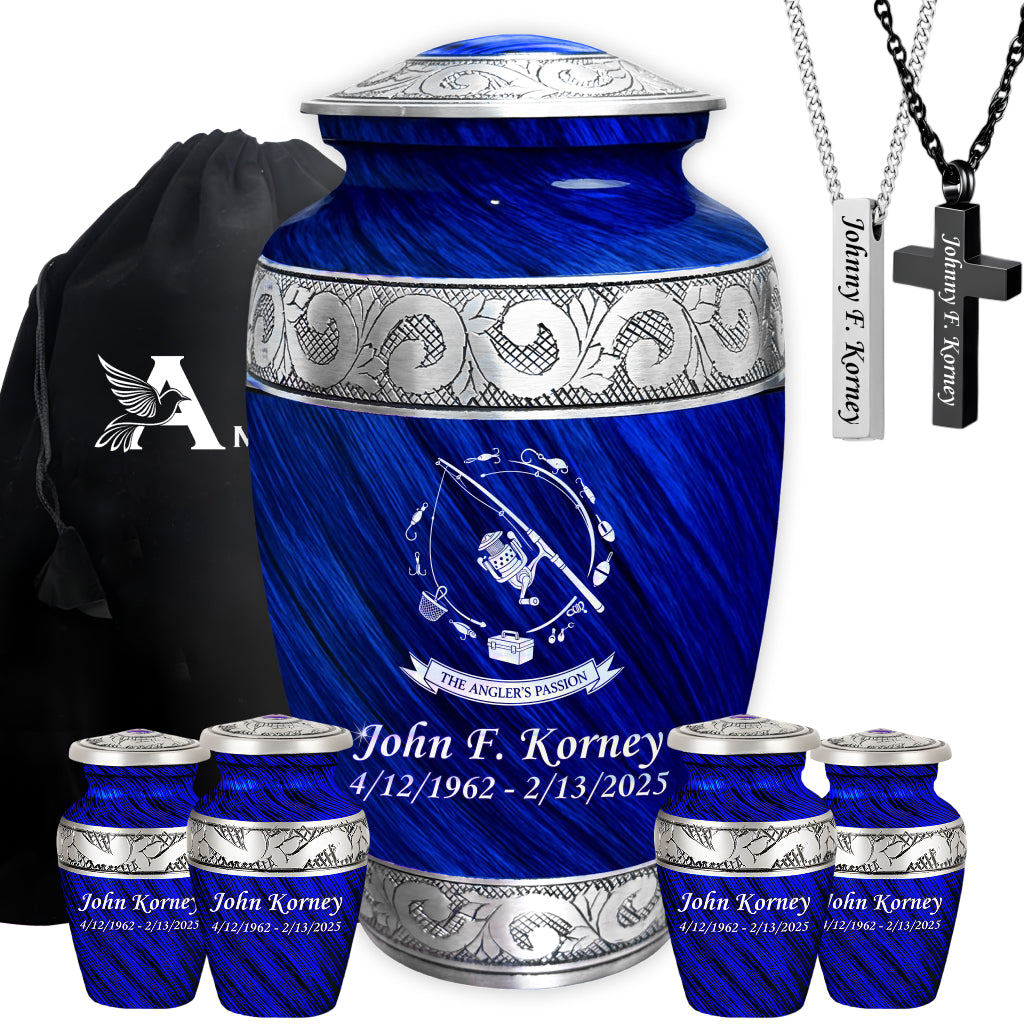 The Anglers Passion Engraved Cremation Urn
