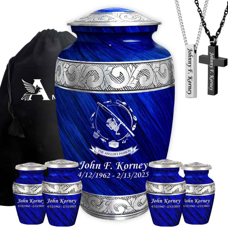 The Anglers Passion Engraved Cremation Urn