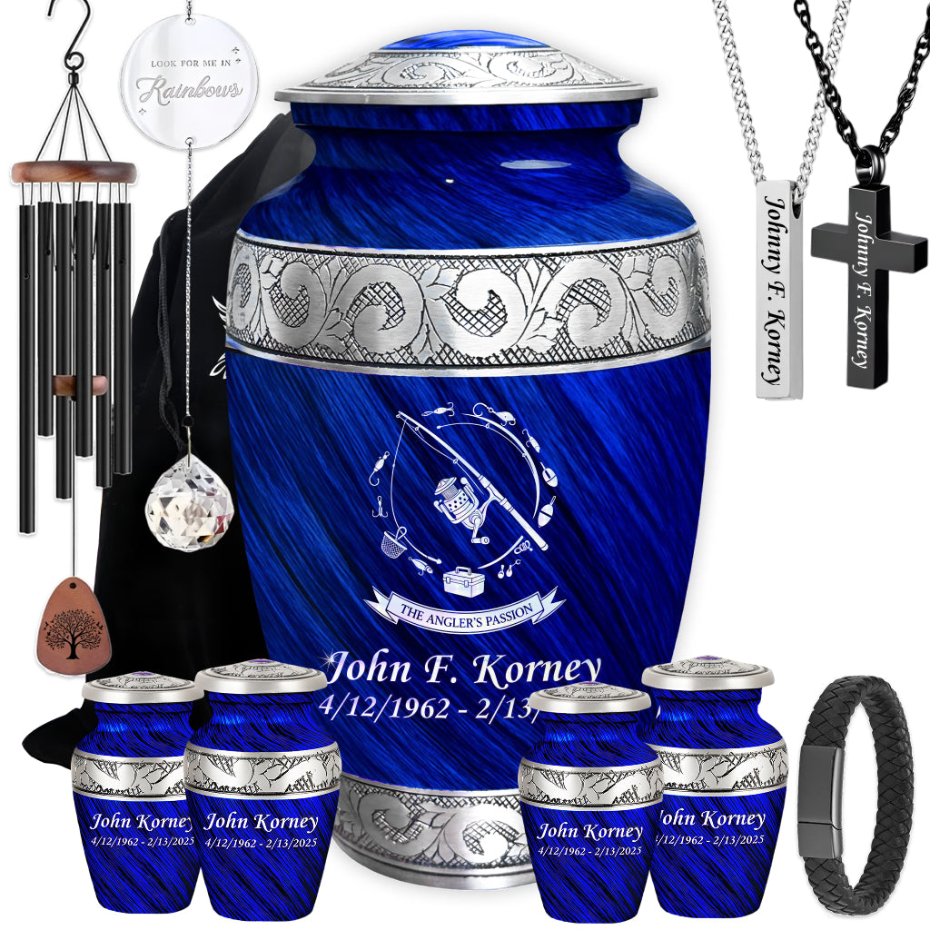 The Anglers Passion Engraved Cremation Urn