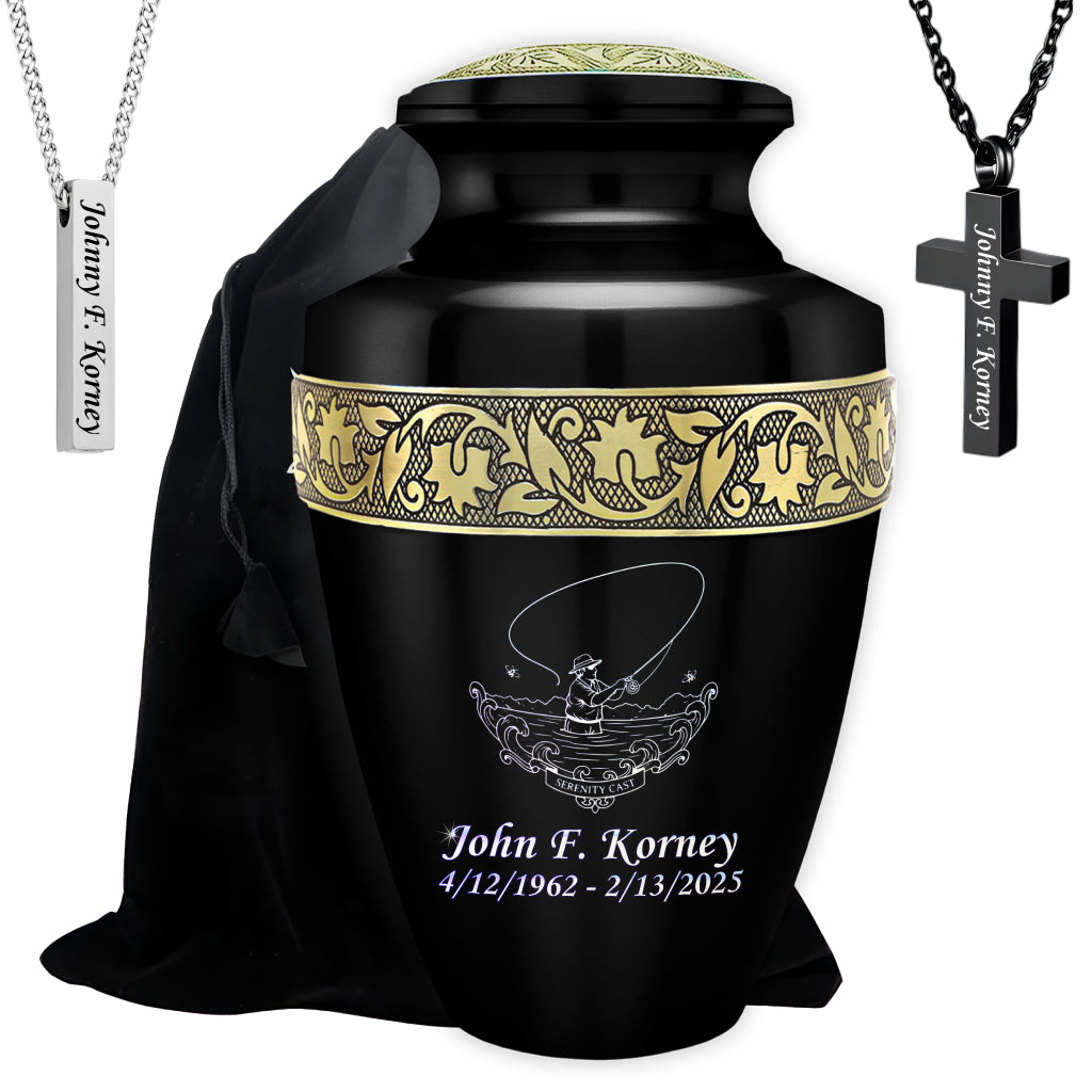 Serenity Cast Engraved Cremation Urn