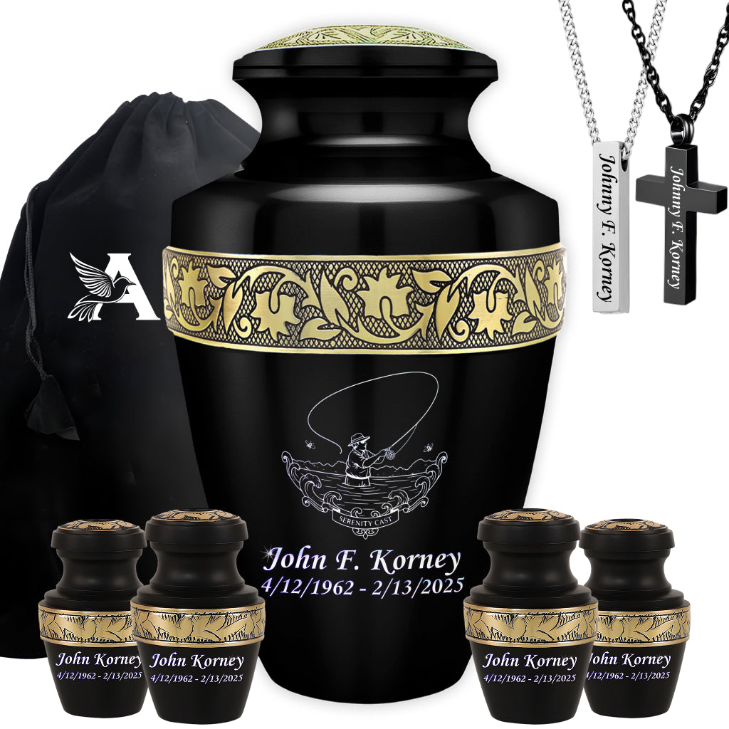 Serenity Cast Engraved Cremation Urn