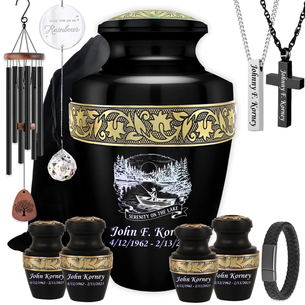 Serenity on the Lake Engraved Cremation Urn