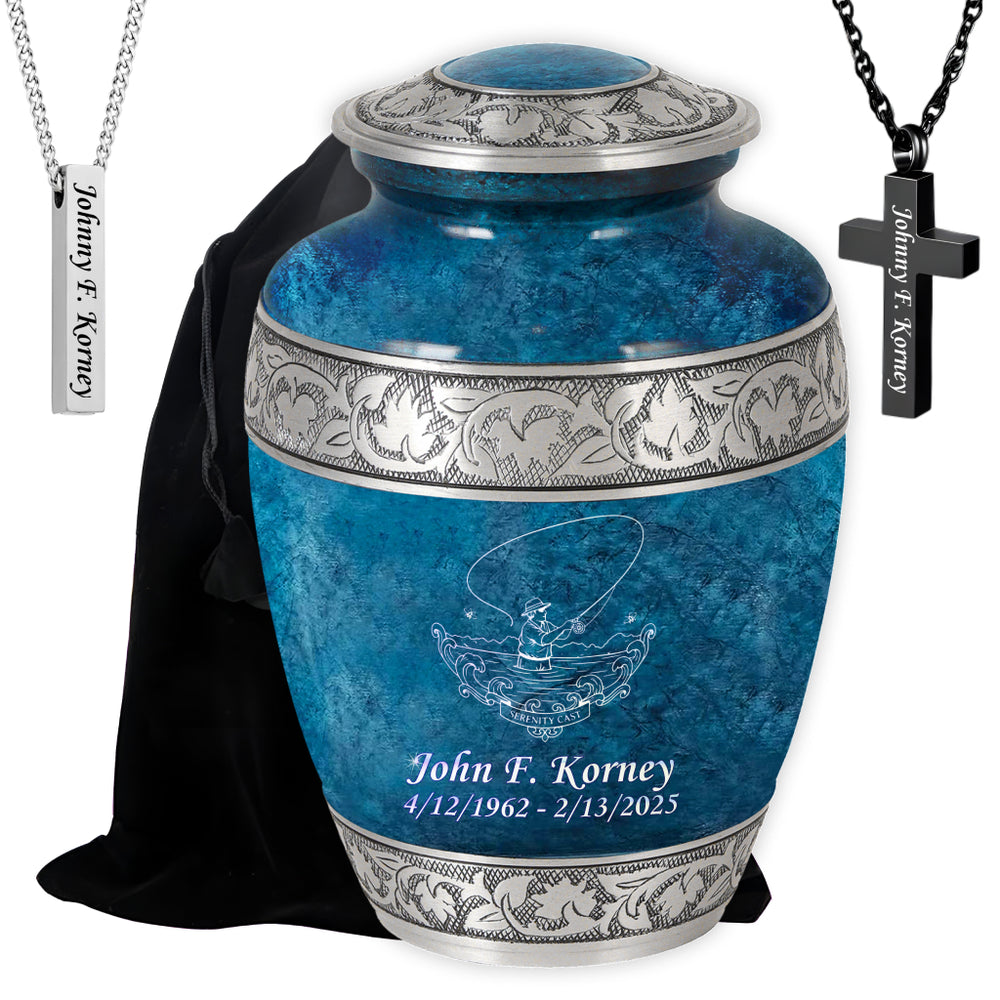 Serenity Cast Engraved Cremation Urn