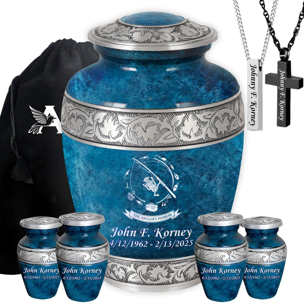 The Anglers Passion Engraved Cremation Urn