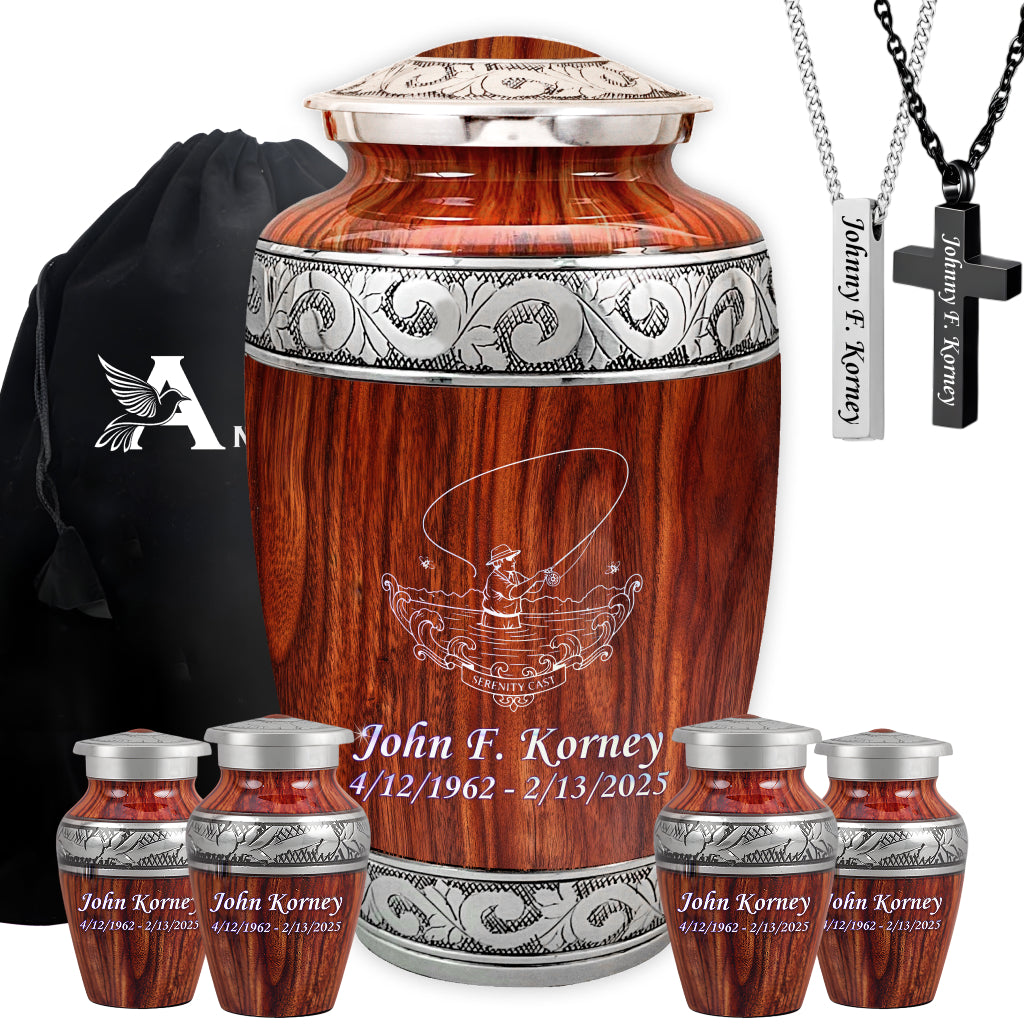 Serenity Cast Engraved Cremation Urn