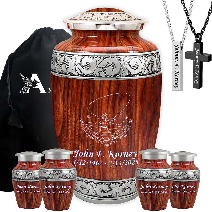 Serenity Cast Engraved Cremation Urn