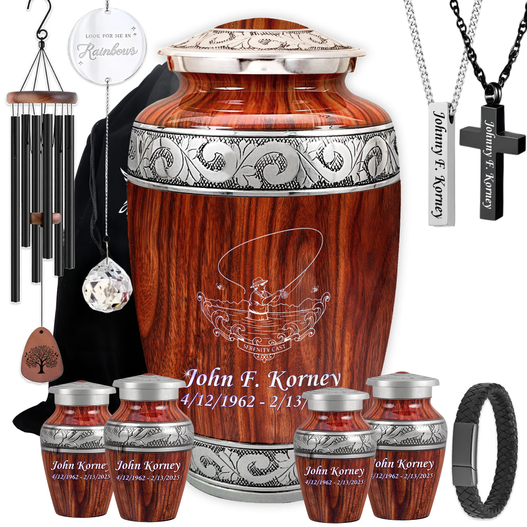 Serenity Cast Engraved Cremation Urn