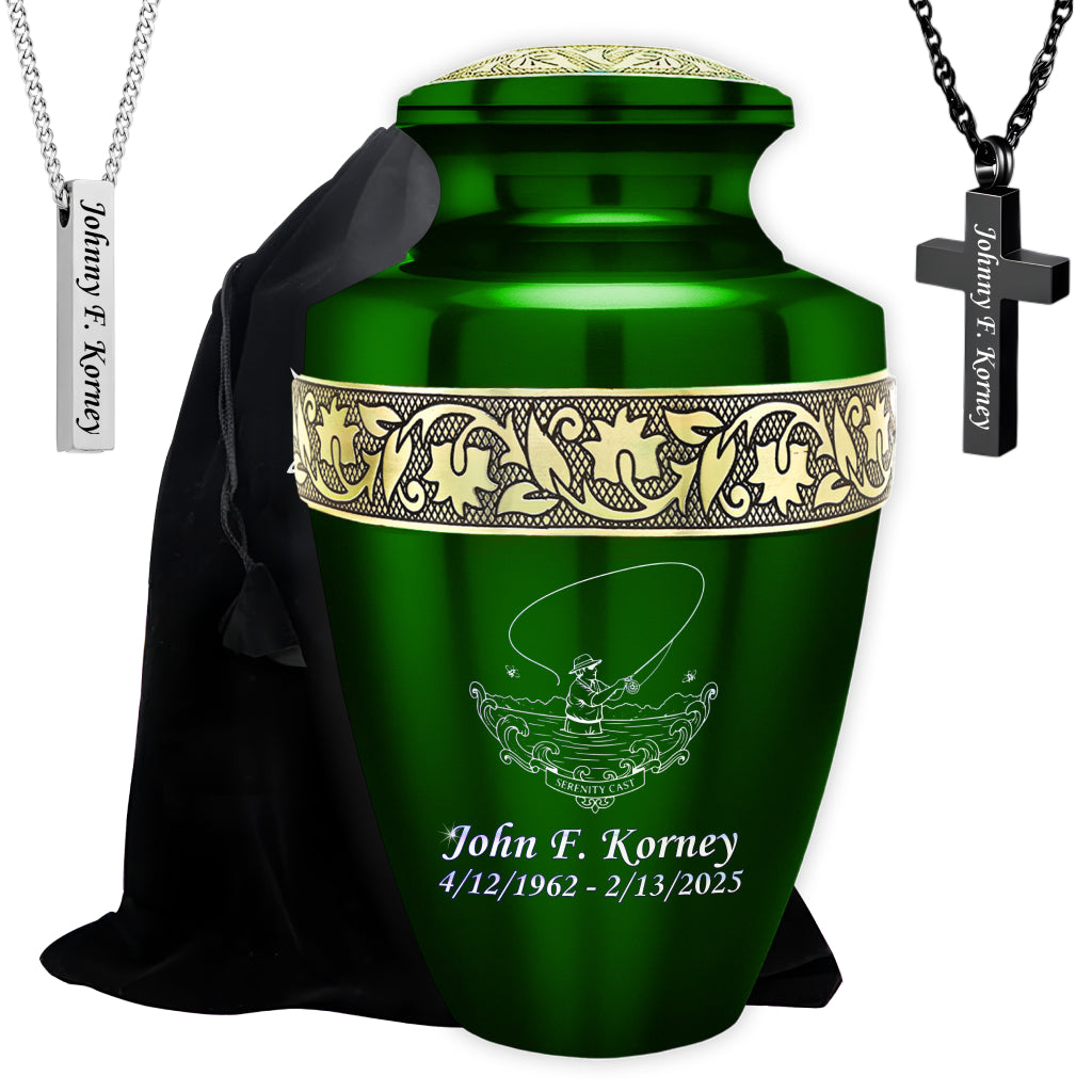 Serenity Cast Engraved Cremation Urn