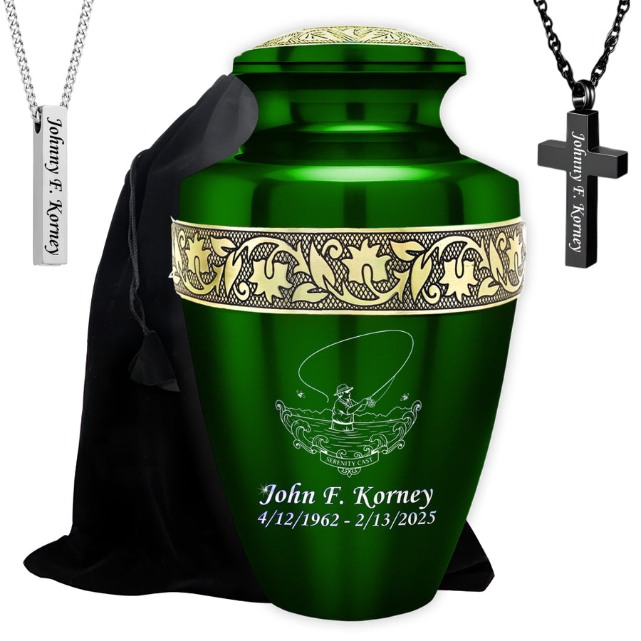 Serenity Cast Engraved Cremation Urn