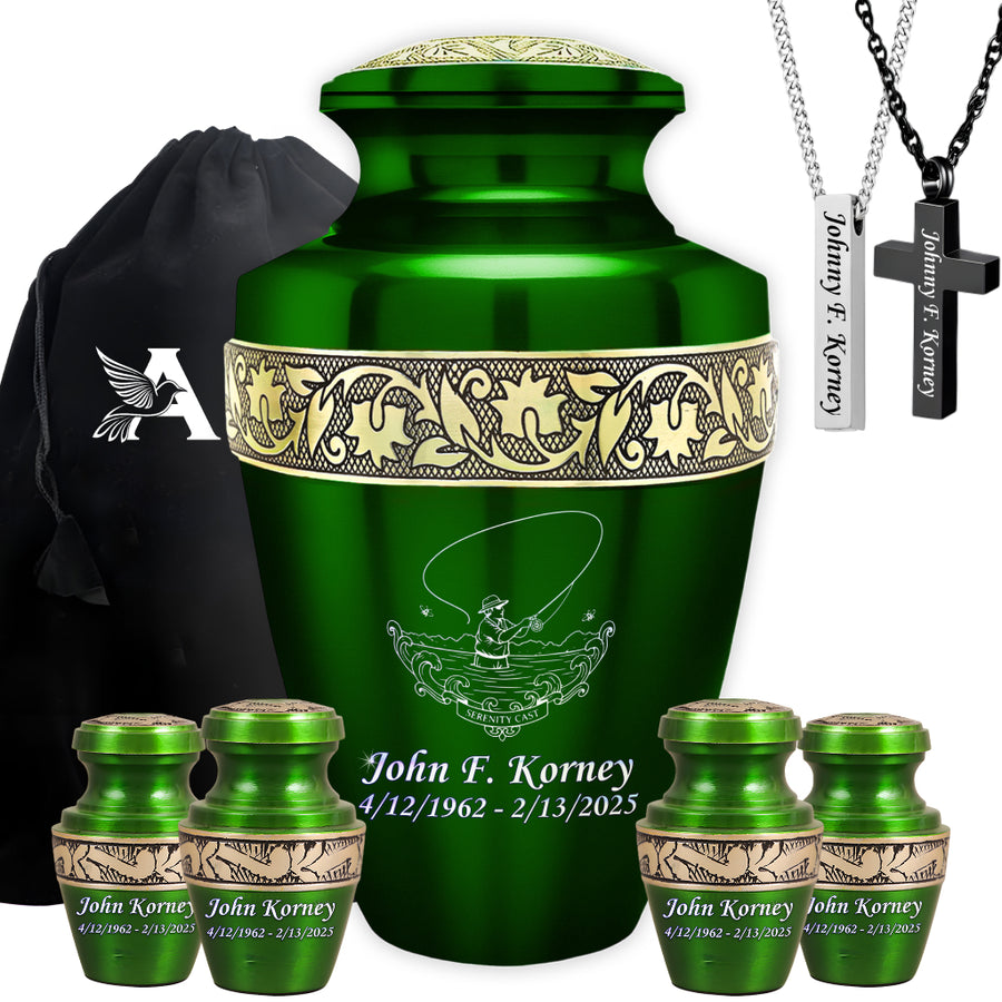 Serenity Cast Engraved Cremation Urn