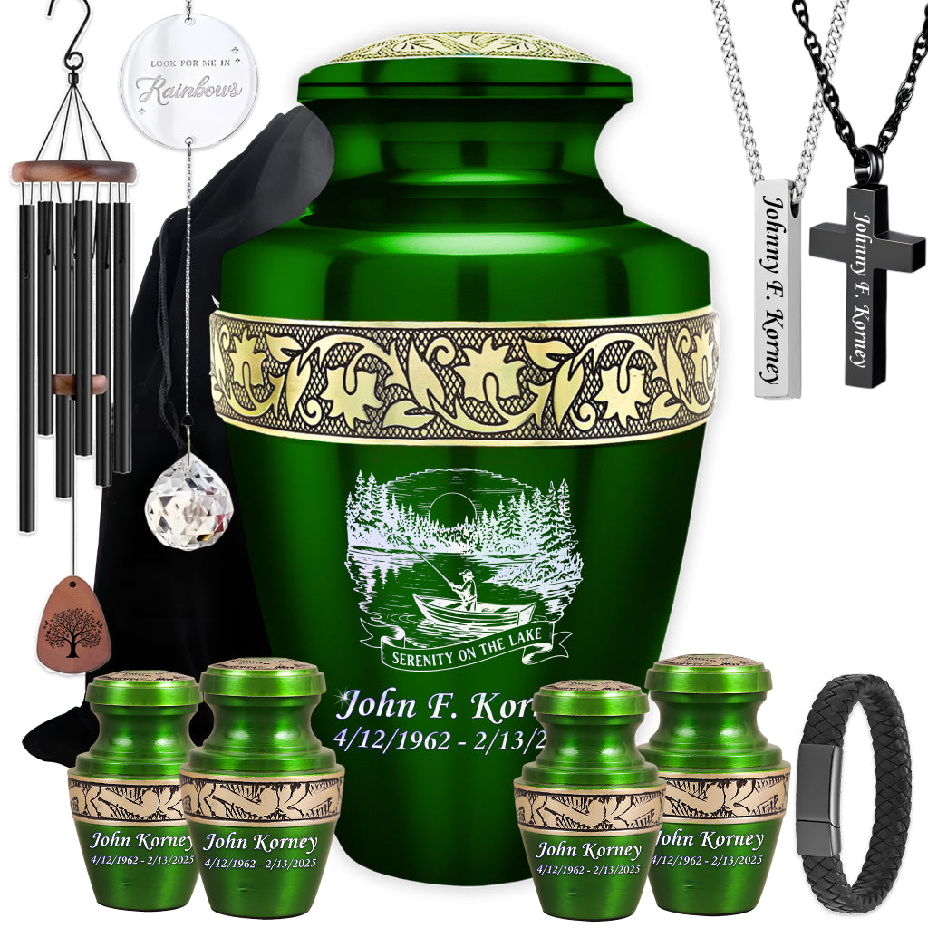 Serenity on the Lake Engraved Cremation Urn