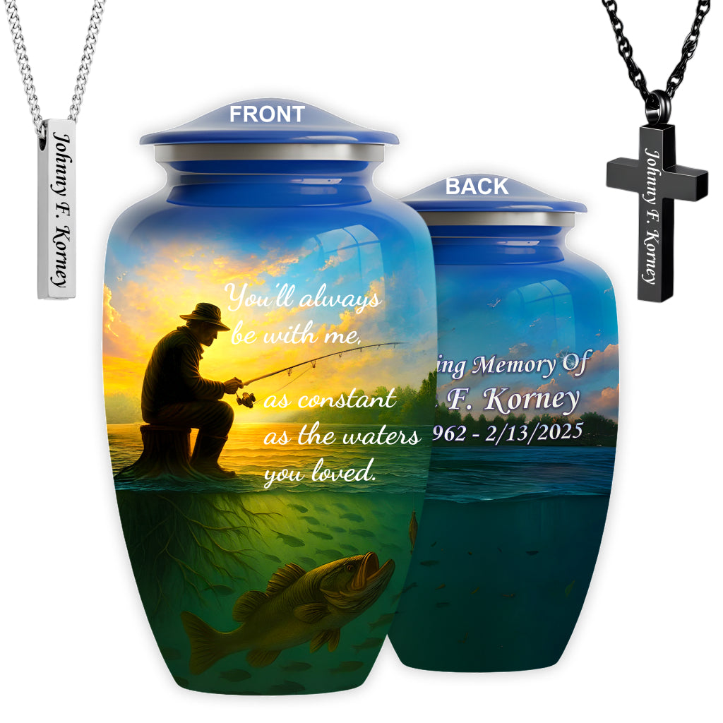 Fishing Image Urn