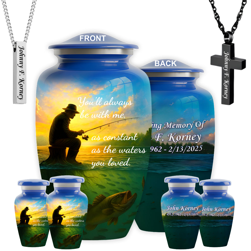Fishing Image Urn