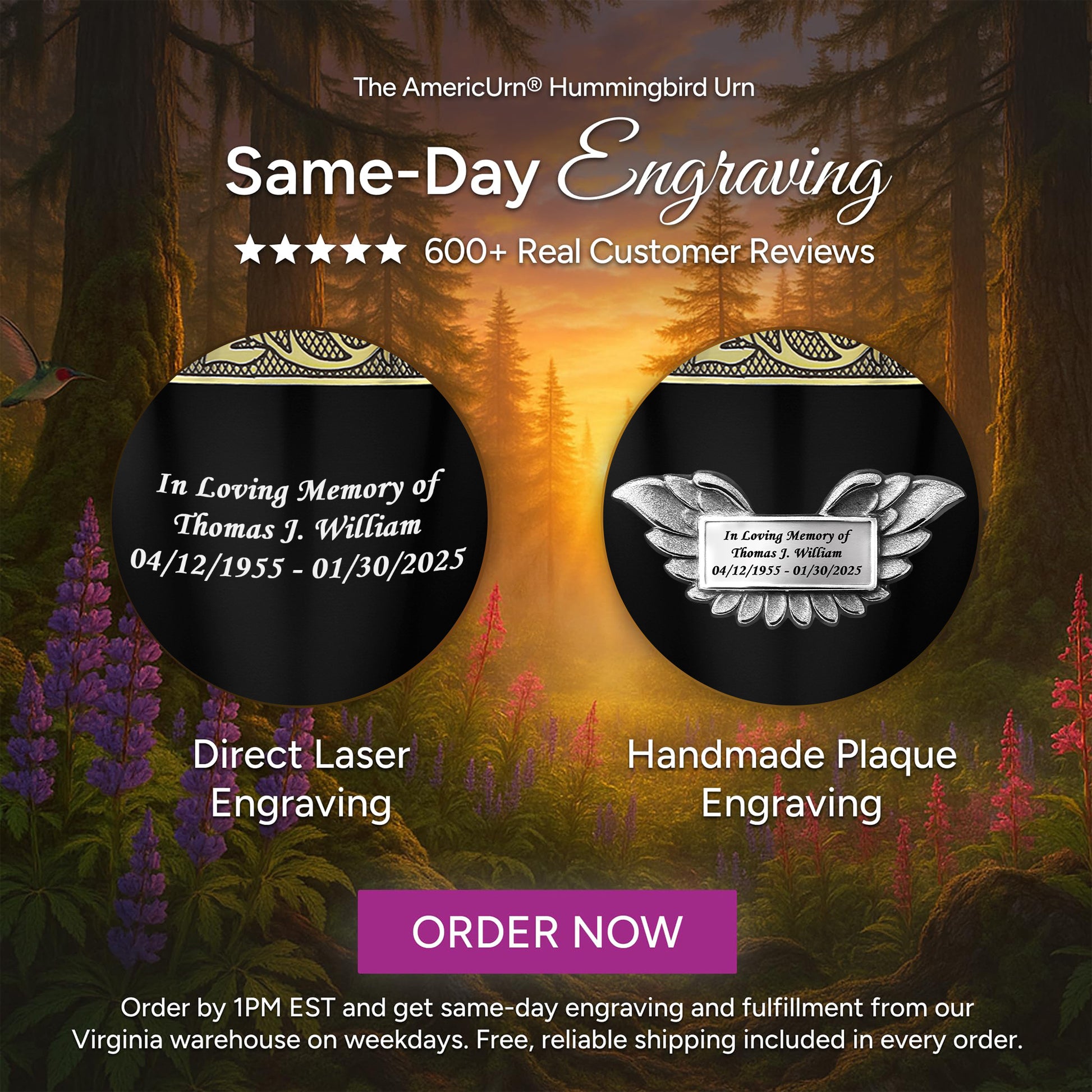 Black & Gold Engraved Grecian Cremation Urn