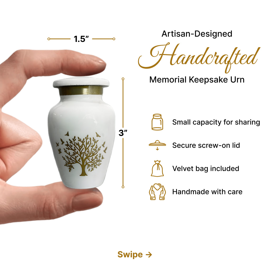 Ornate Tree of Life Motif Urn