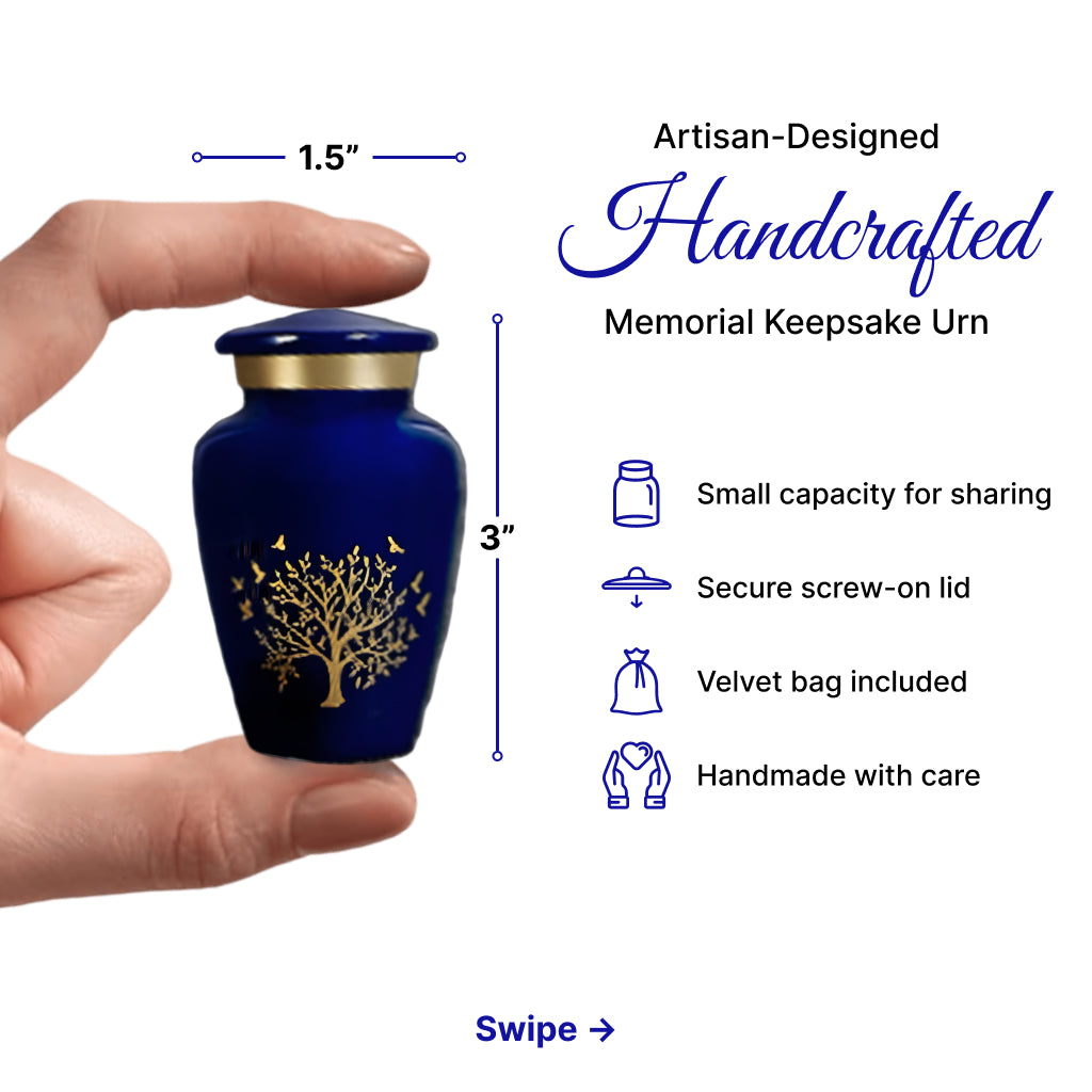 Ornate Tree of Life Motif Urn