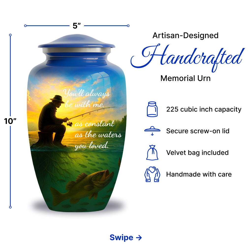 Fishing Image Urn