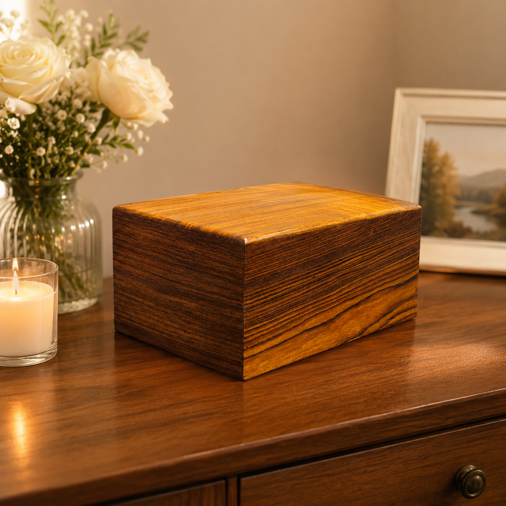Heritage Wooden Plain Cremation Urn