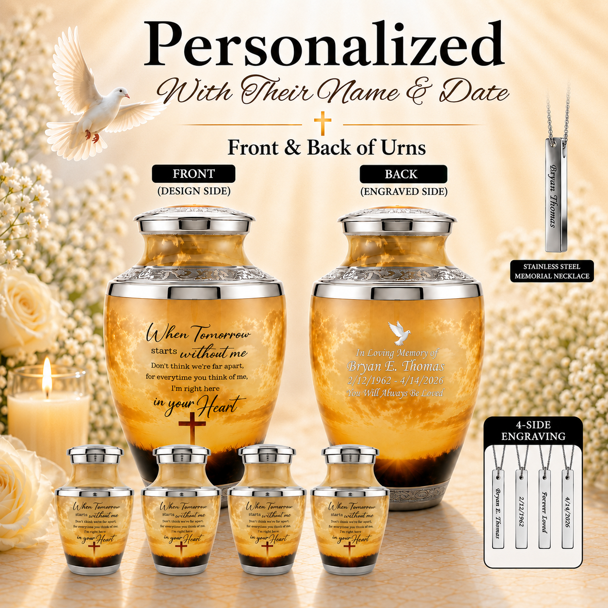 Cross Cremation Urn