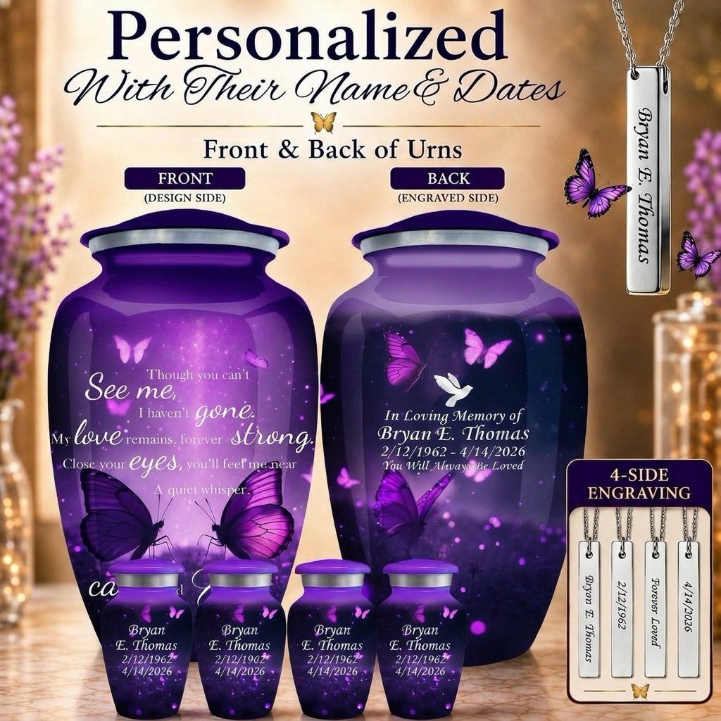 Butterfly Image Cremation Urn