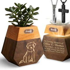 Large Urn & 2 Memorial Necklaces