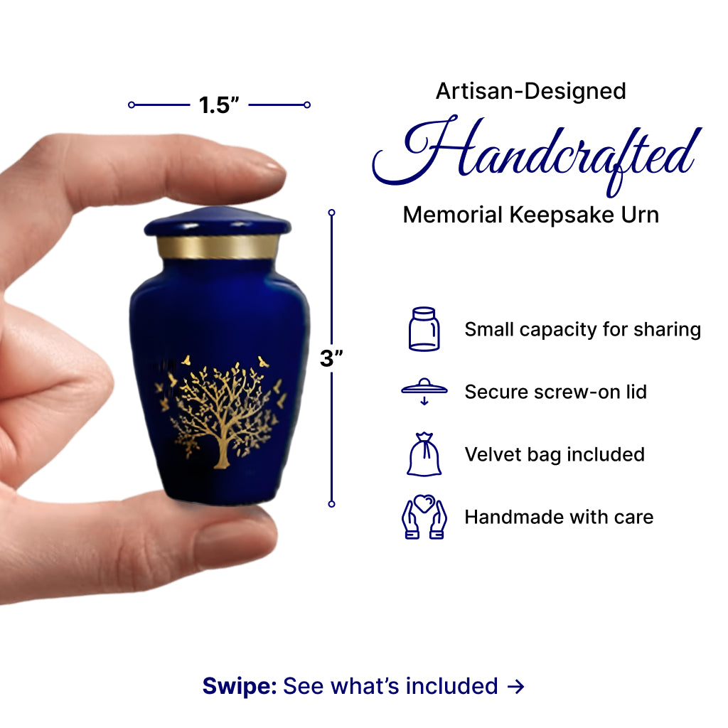 Ornate Tree of Life Motif Urn