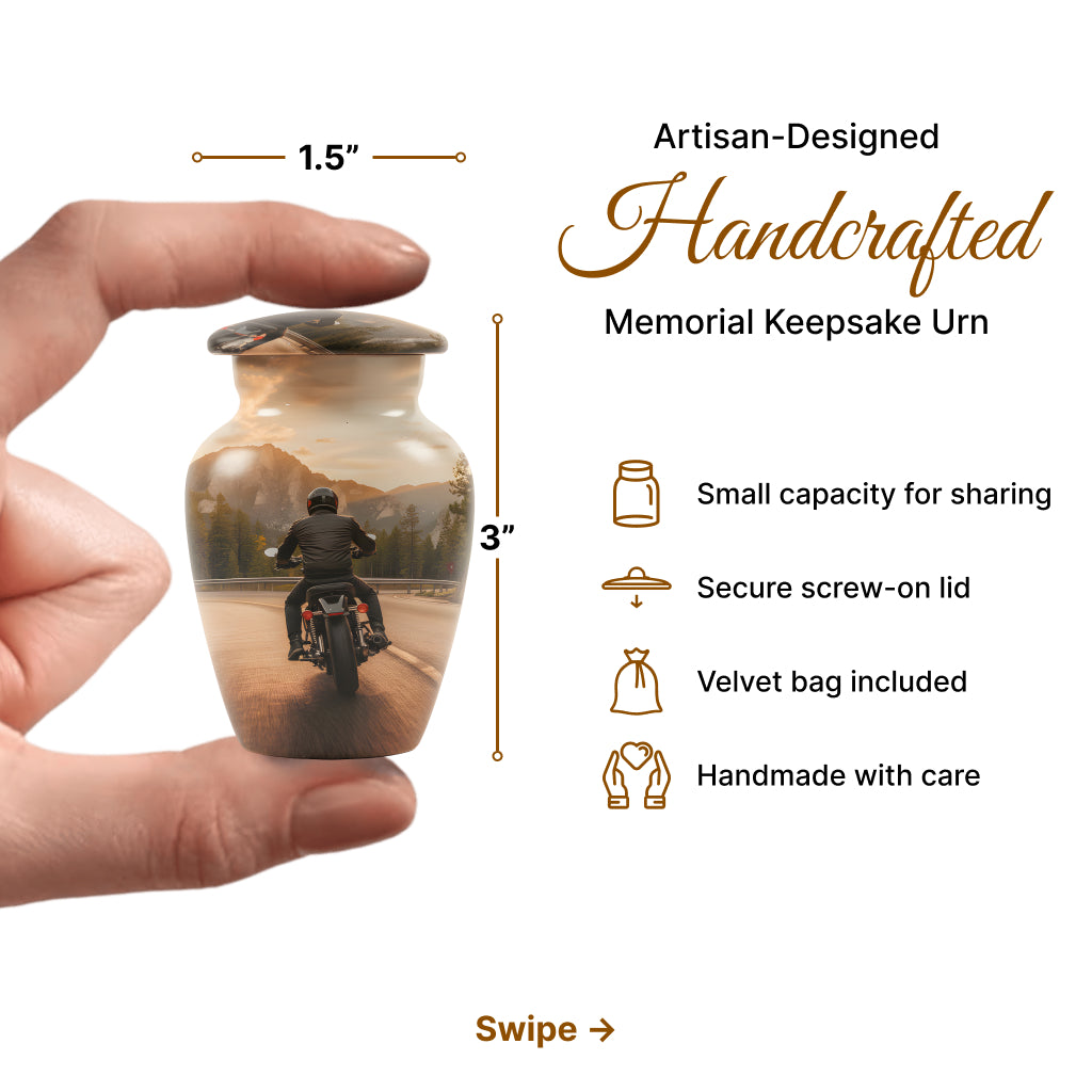 Motorcycle Image Urn