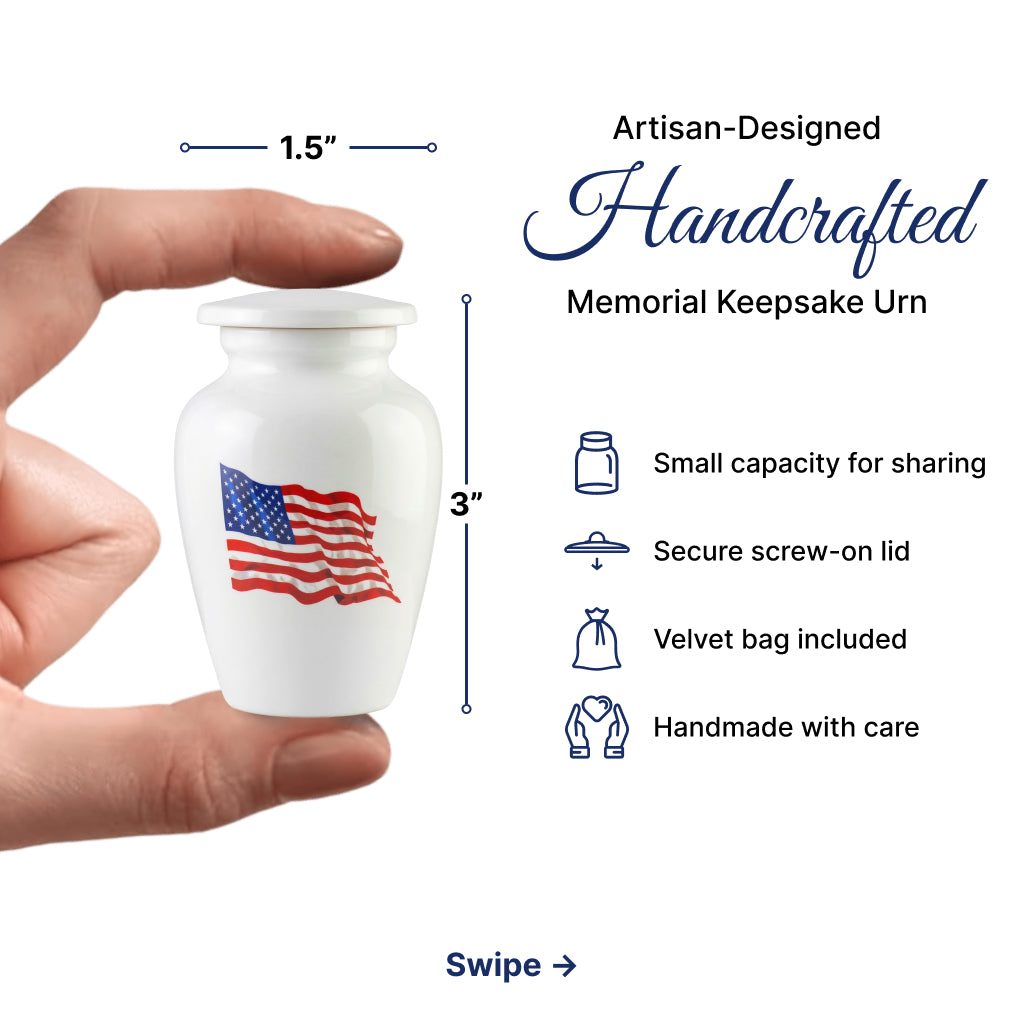 American Flag Tribute Urn