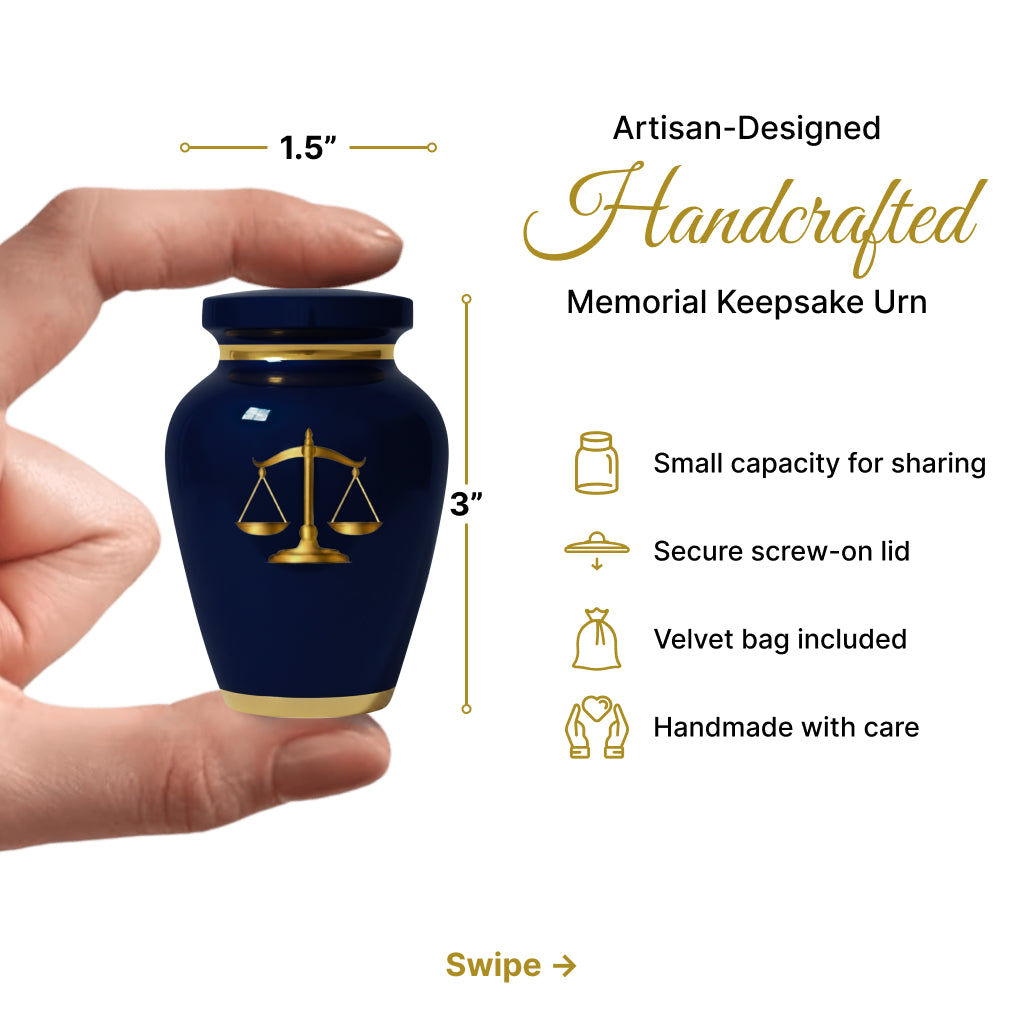 Scales of Justice Memorial Urn