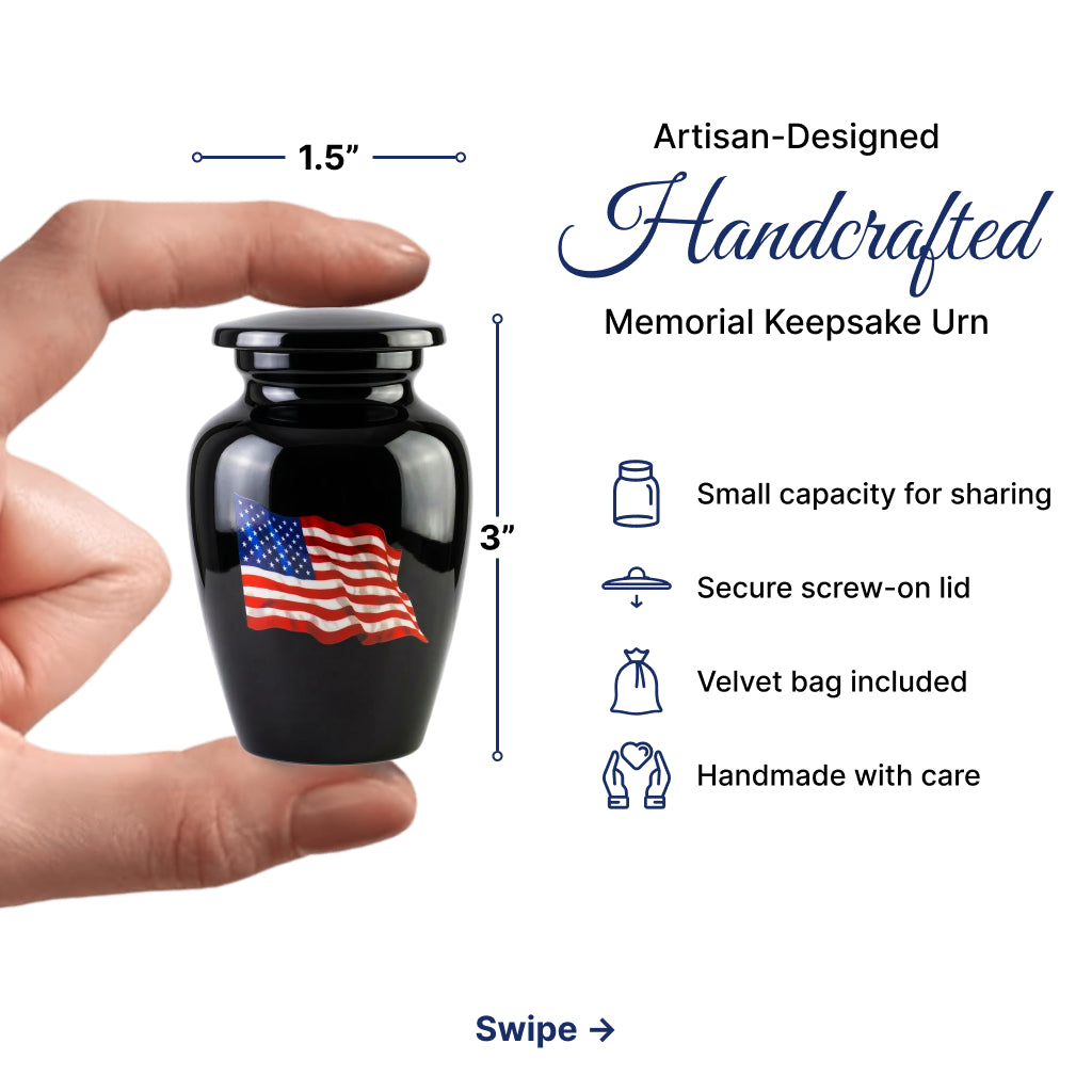 American Flag Tribute Urn