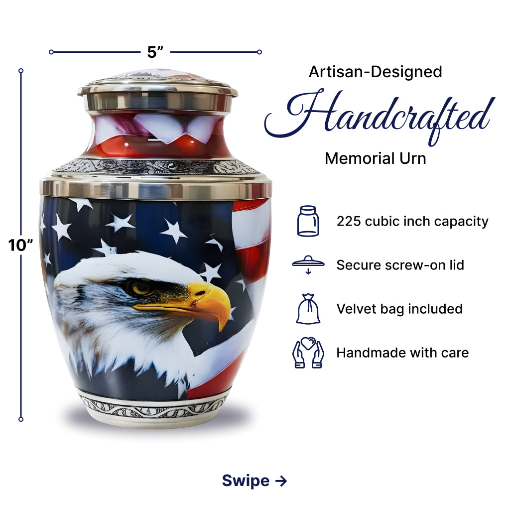 Eagle American Flag Premium Urn