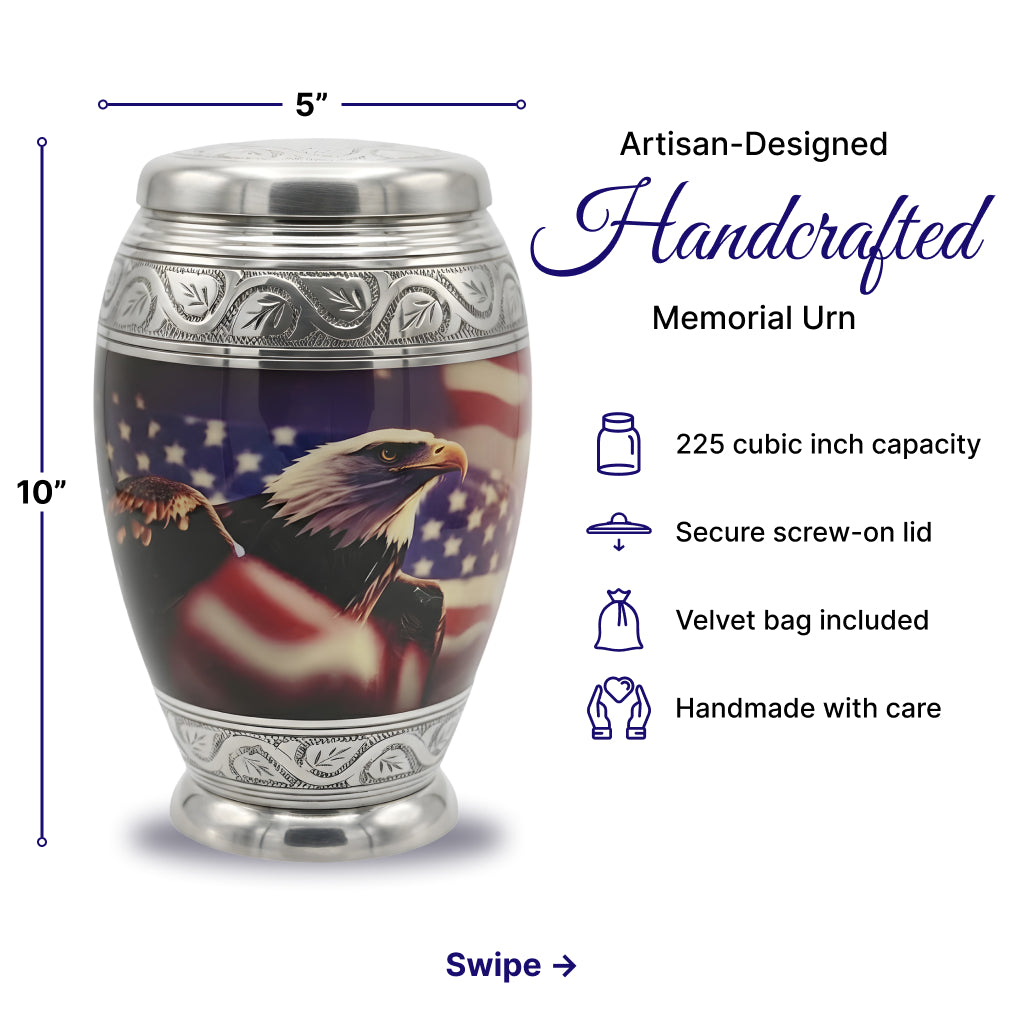 Eagle American Flag Premium Urn