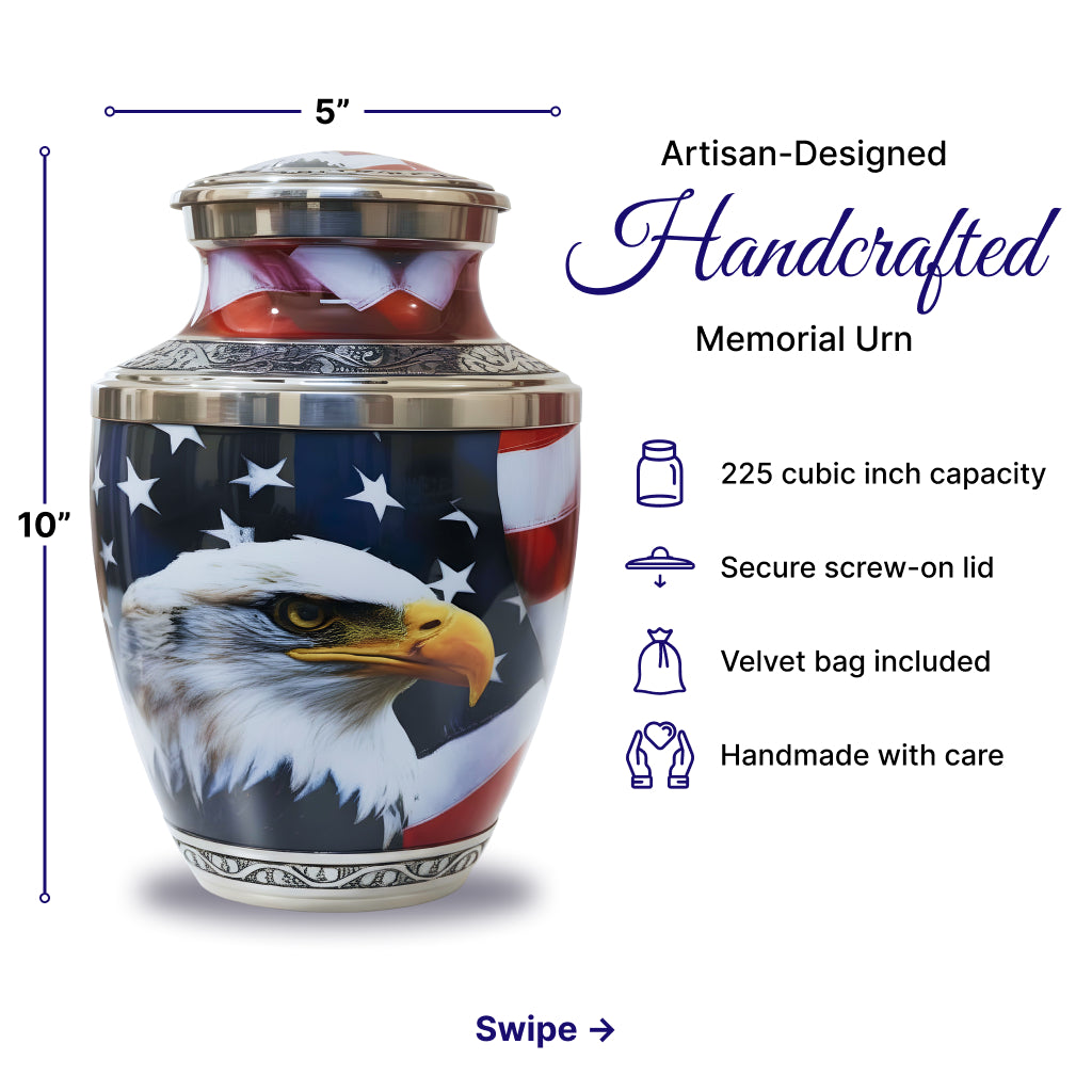 Eagle American Flag Premium Urn