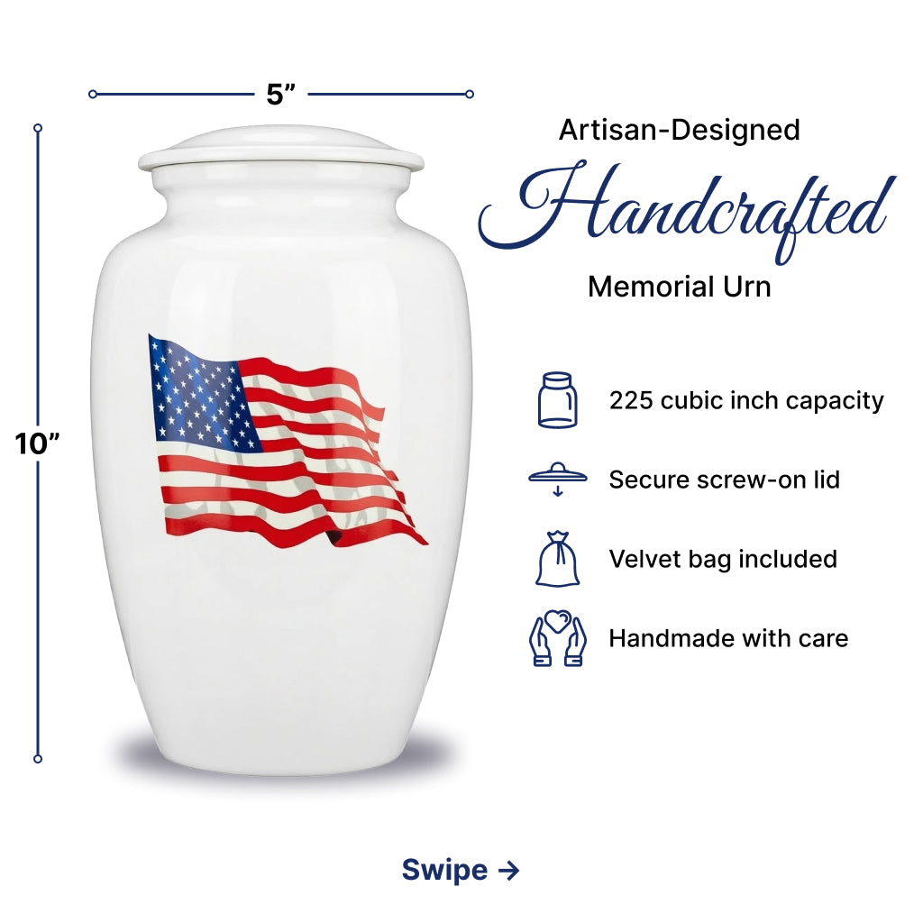 American Flag Tribute Urn