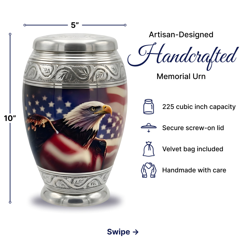 Eagle American Flag Premium Urn