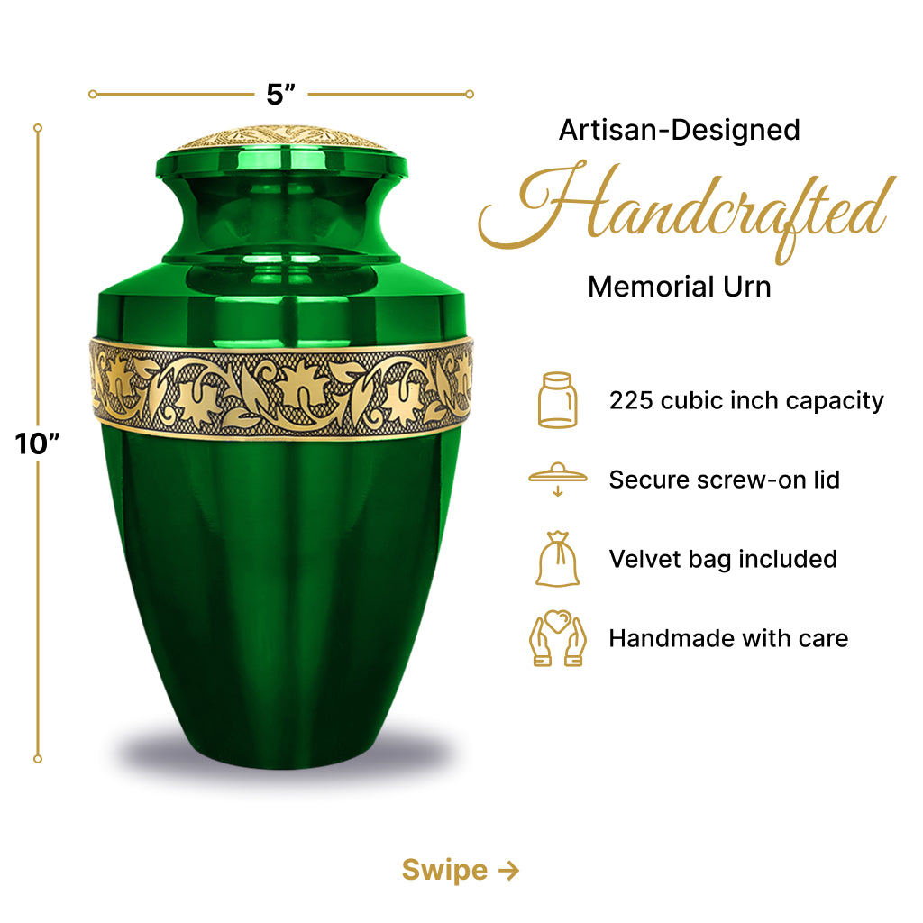 Engraved Grecian Cremation Urn