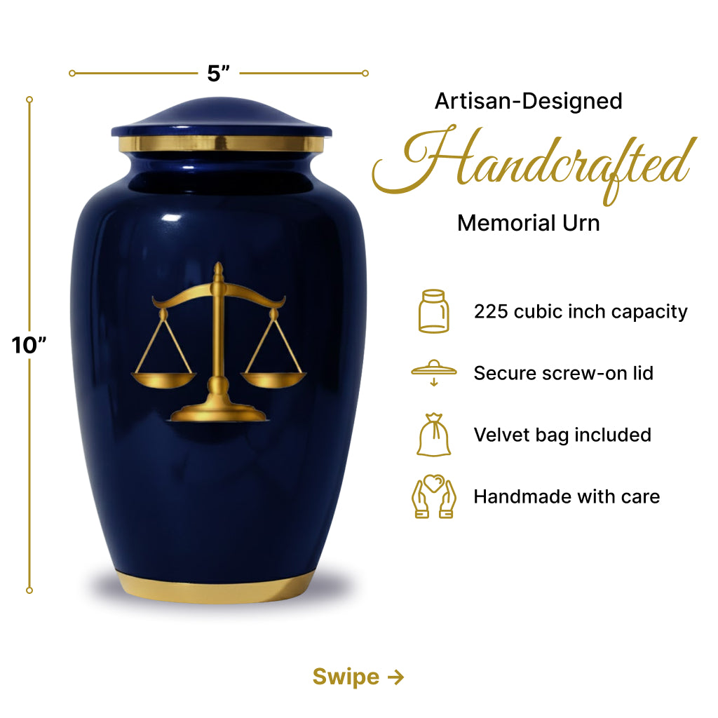 Scales of Justice Memorial Urn