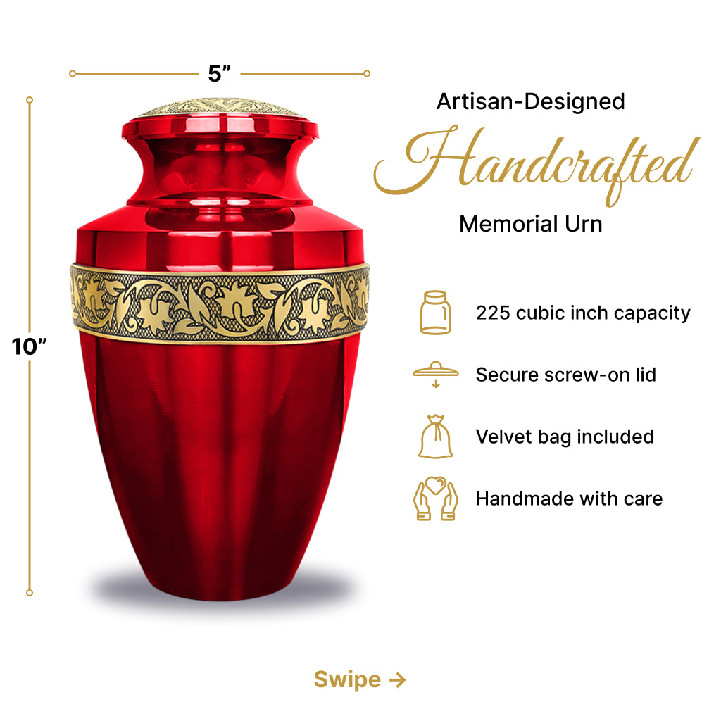 Engraved Grecian Cremation Urn