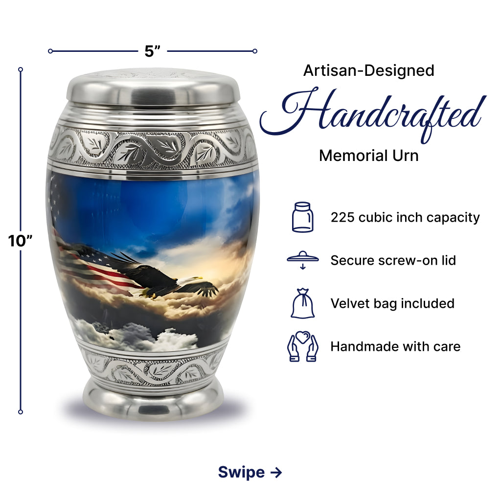 Eagle American Flag Premium Urn