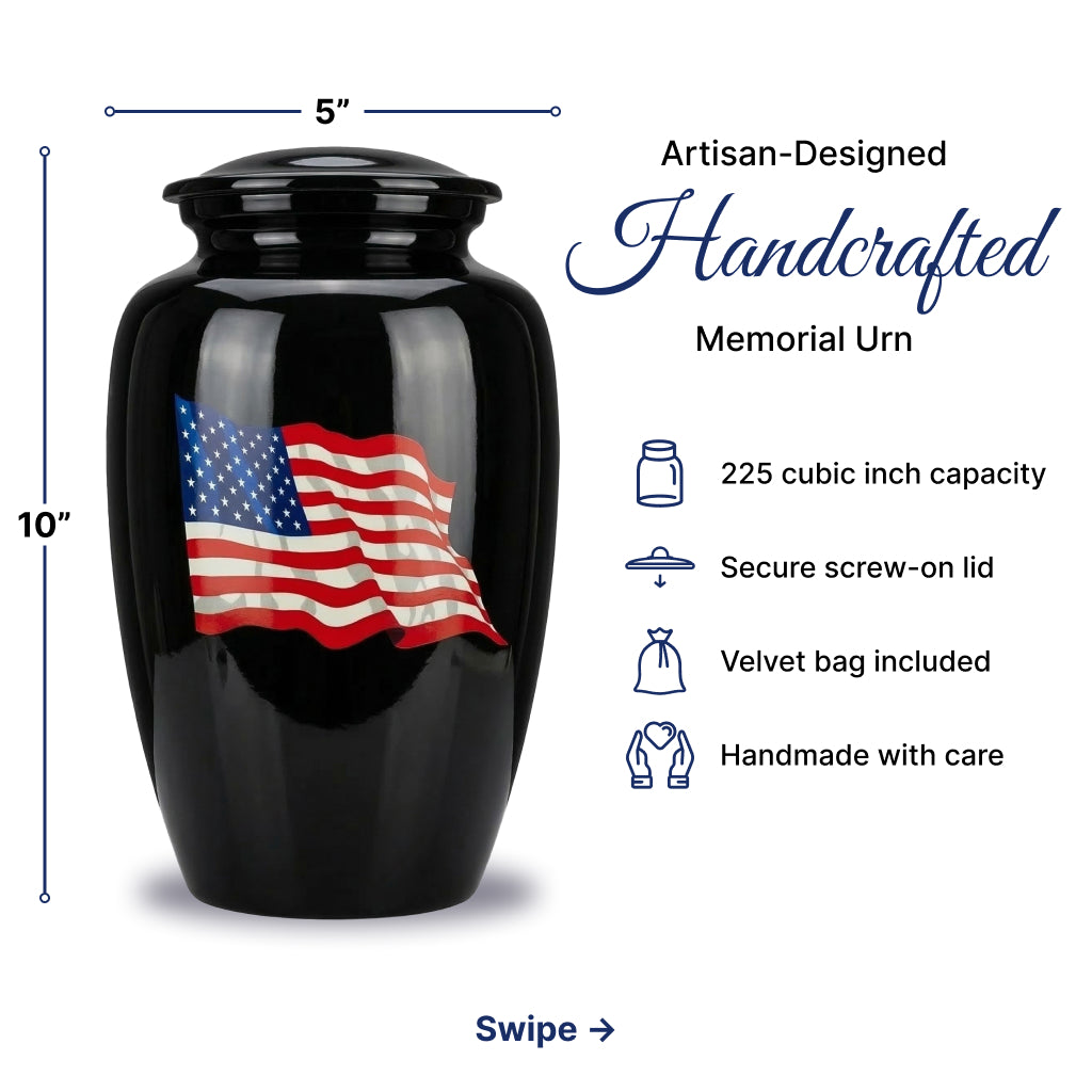 American Flag Tribute Urn