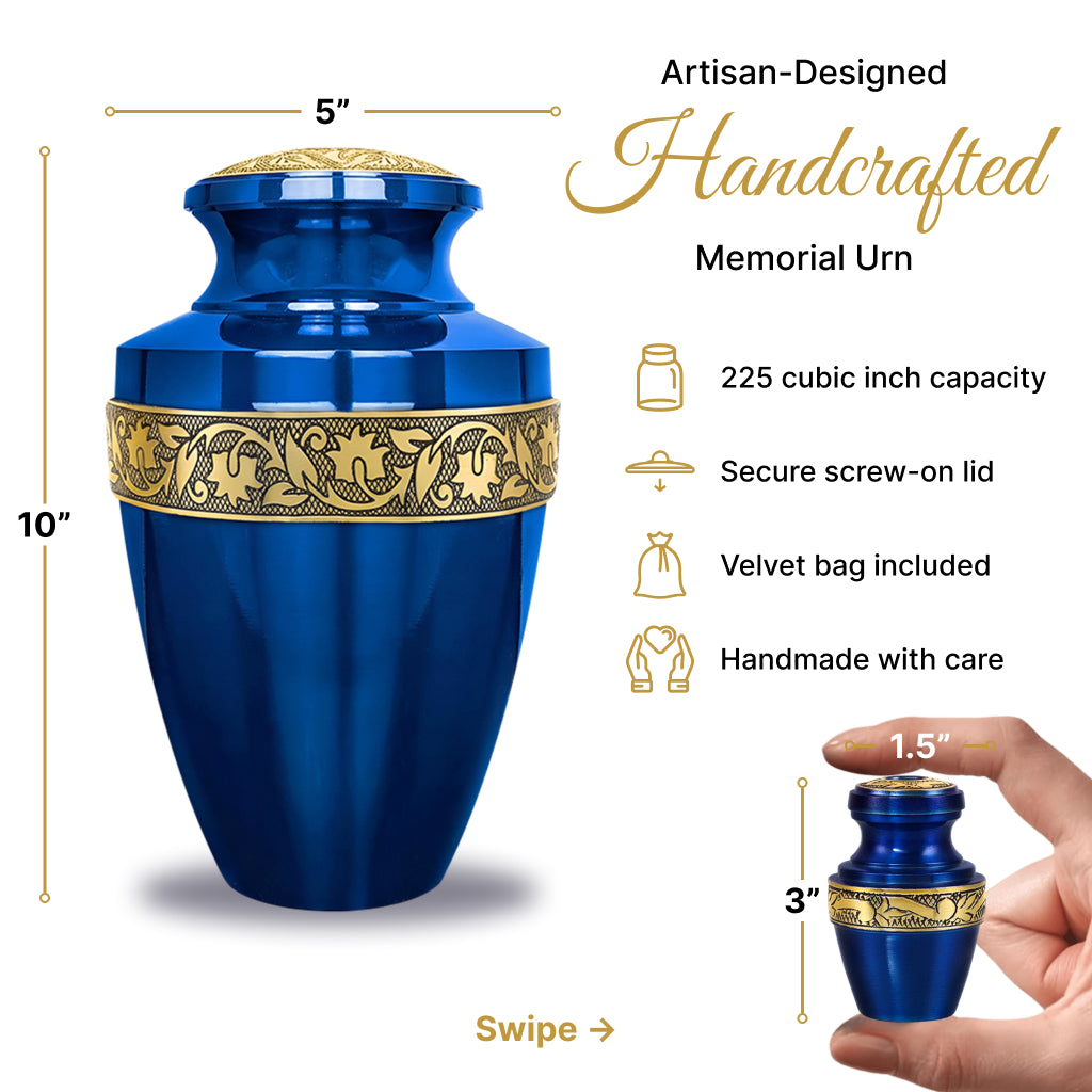 Engraved Grecian Cremation Urn