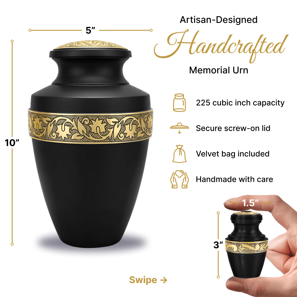 Engraved Grecian Cremation Urn